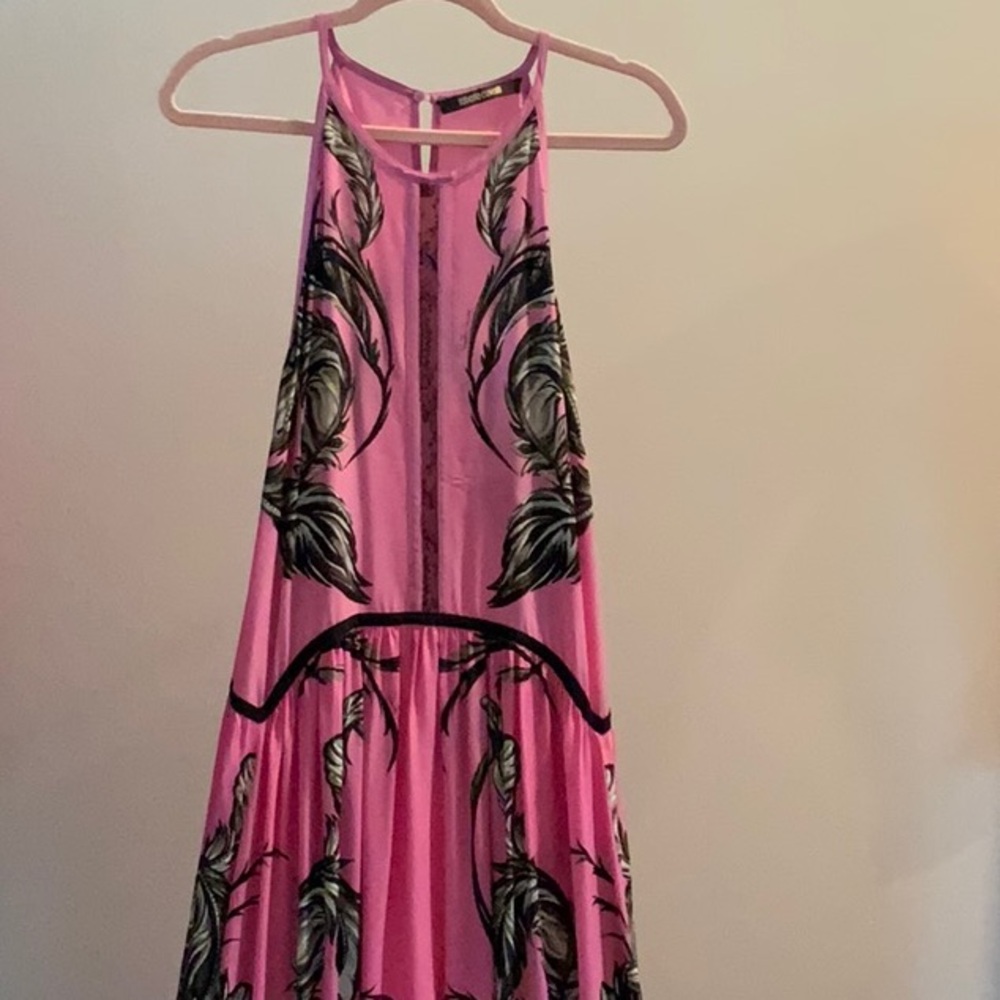 Roberto Cavalli Pink Silk Maxi Dress size 44.